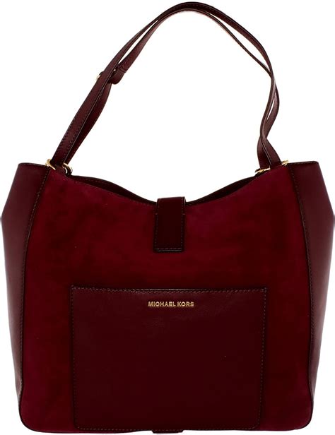 MICHAEL MICHAEL KORS Quincy Large Suede Shoulder Bag 